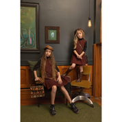The Corduroy Collection Girls Maroon Dress