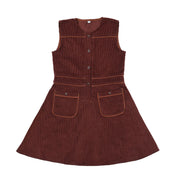 The Corduroy Collection Girls Maroon Dress