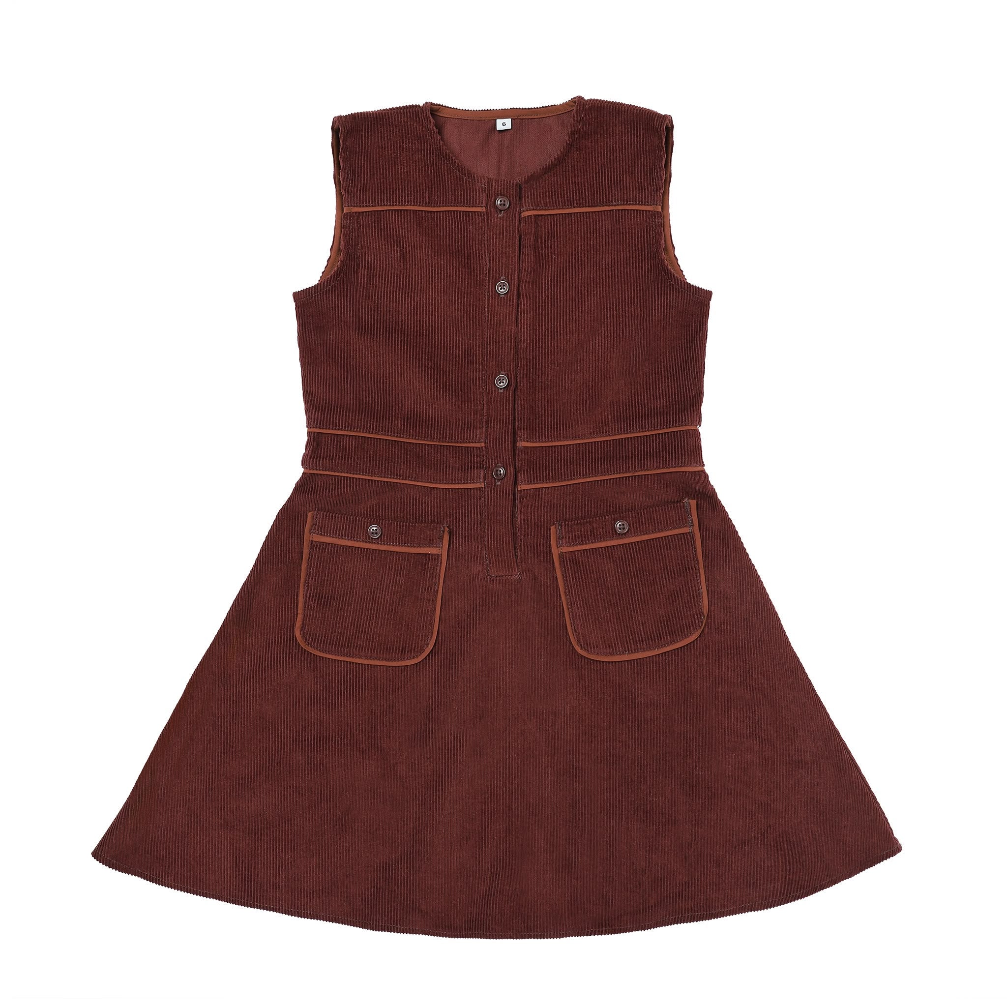 The Corduroy Collection Girls Maroon Dress